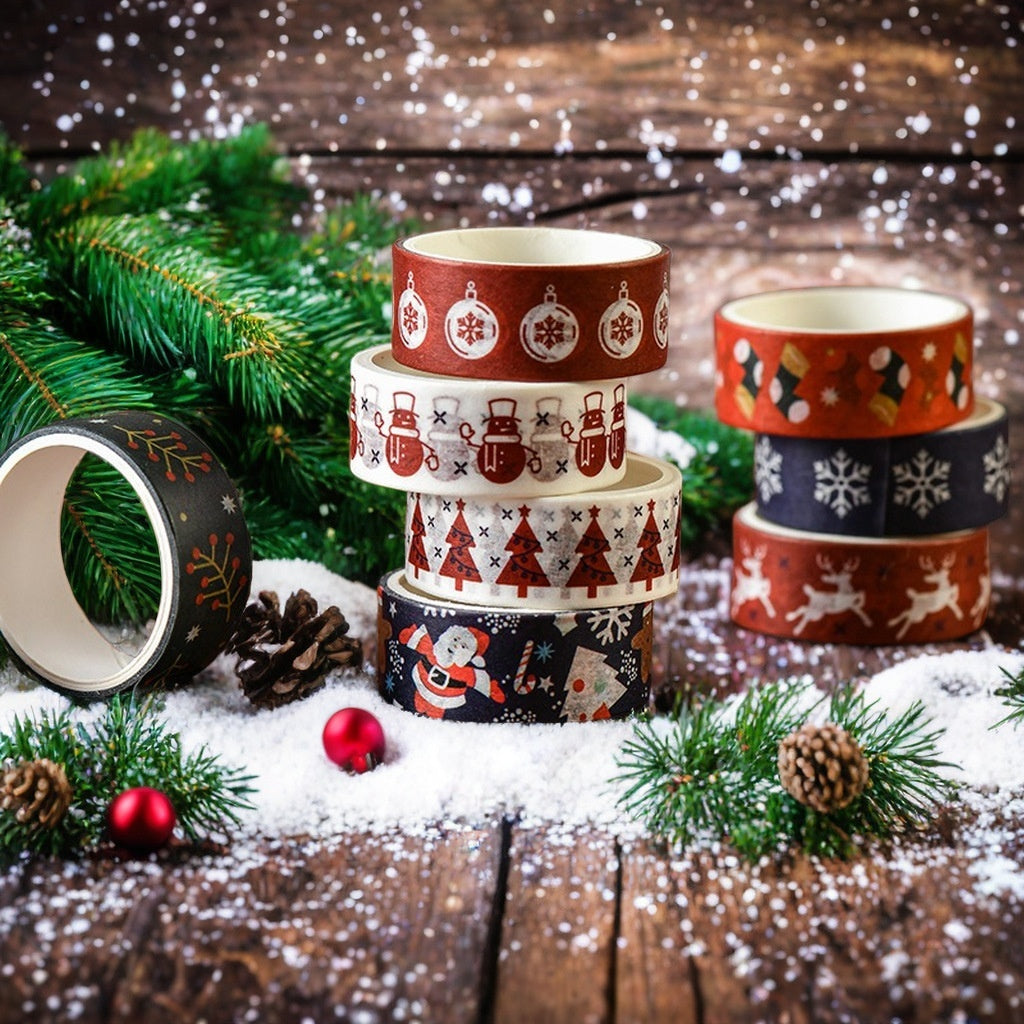 6 Pack Assorted Christmas Adhesive Tape