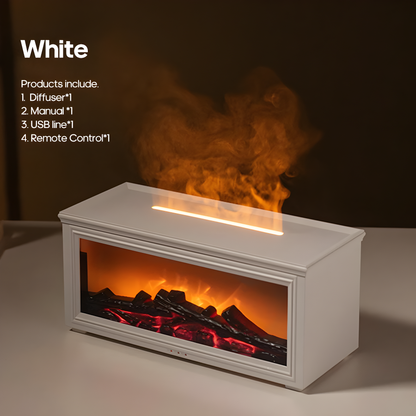 JingleBox Fireplace Flame Aroma Diffuser with Remote